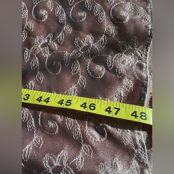 Vtg 90s Y2K Jessica McClintock Pink Floral Embroidered Strapless bow Maxi Dress - Picture 4 of 12